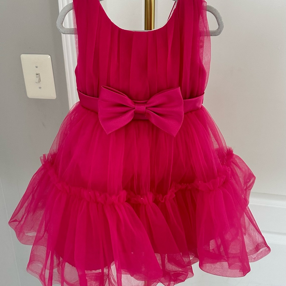 Pink Tulle Dress with Bow